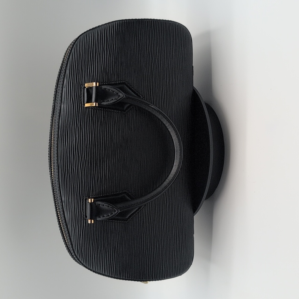Louis Vuitton LV| Black Epi Handbag with Gold Toned Accents - Picture 1 of 16